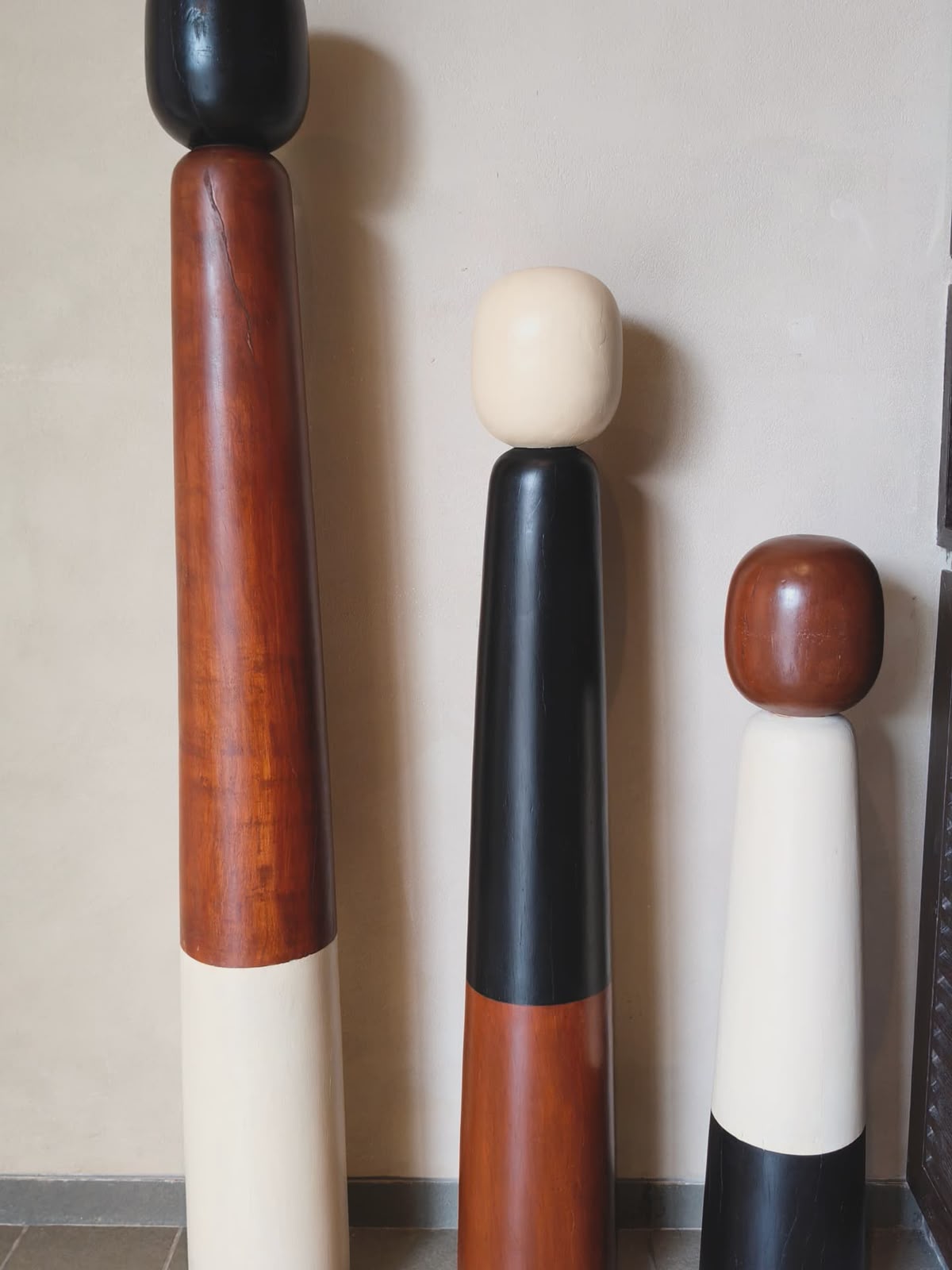 Hand-turned wood decor pieces